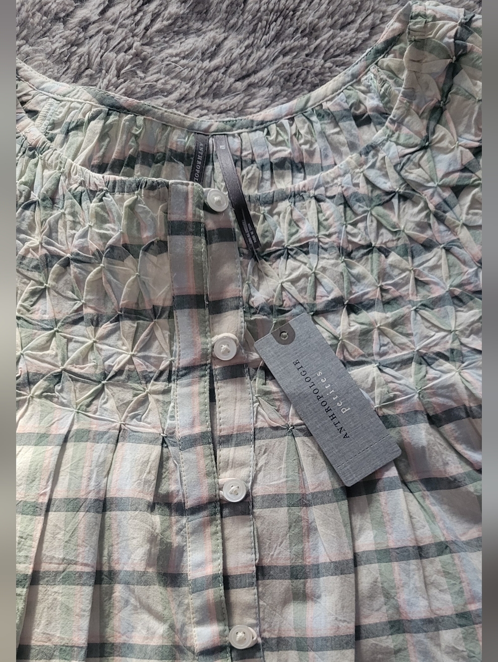 NWT Anthropologie Short Sleeve Button Size XLP - Picture 4 of 11